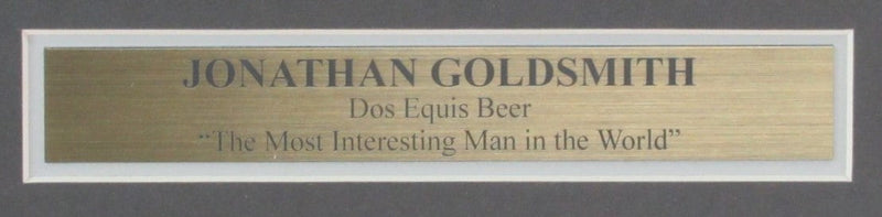 Jonathan Goldsmith Signed/Inscr 8x10 Photo Dos Equis Beer Framed Beckett 187205