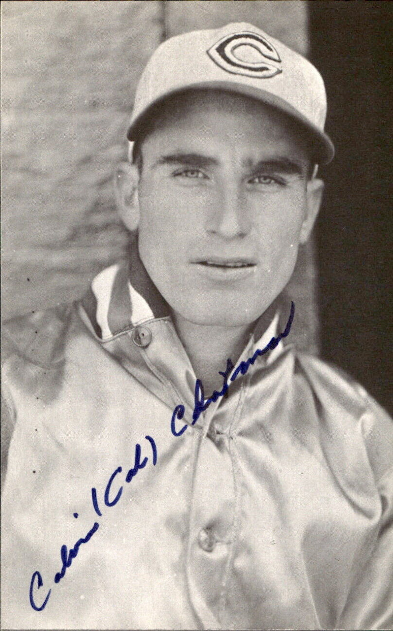 Calvin Chapman Reds d. 1983 Signed/Autographed 3x5  Photo 178124