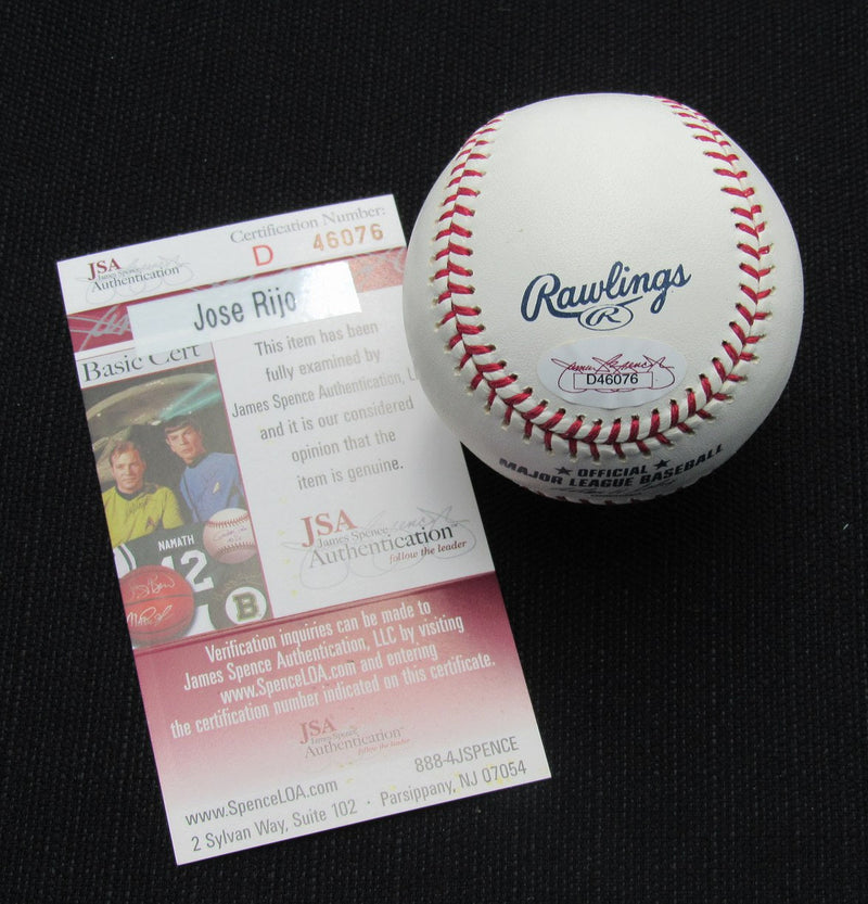 Jose  Rijo Signed/Auto Yankees 100th OML Baseball JSA  186910