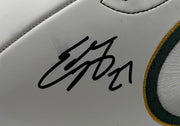 Eddie Lacy autograph close up Green Bay Packers football