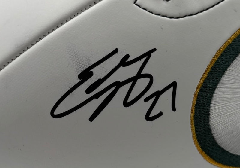 Eddie Lacy autograph close up Green Bay Packers football