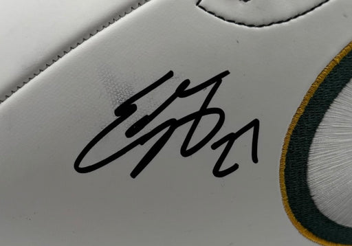 Eddie Lacy autograph close up Green Bay Packers football