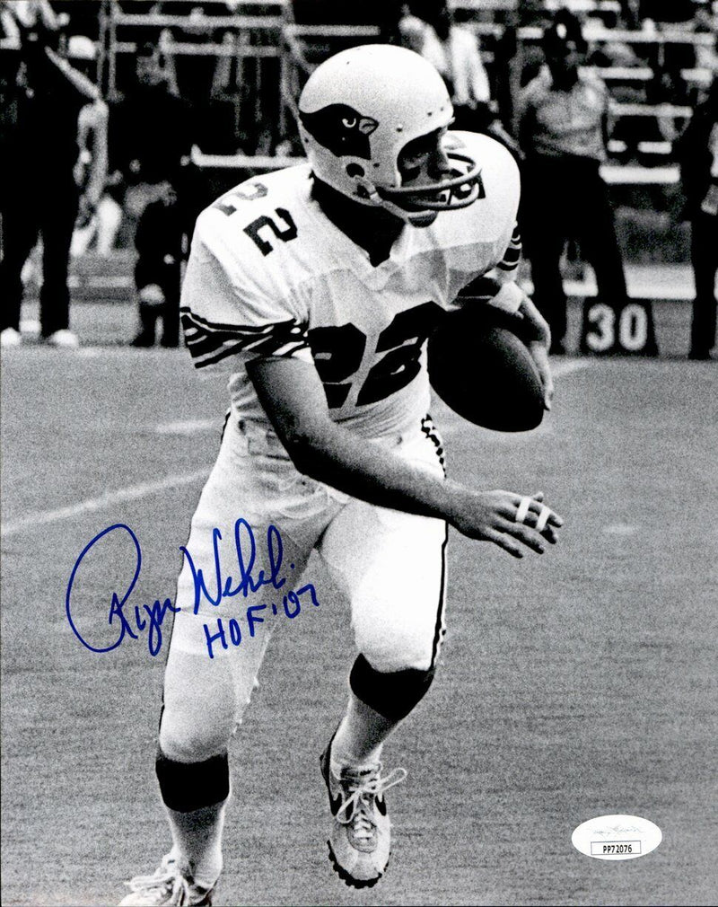 Roger Wehrli Cardinals HOF Signed/Autographed 8x10 B/W Photo JSA 161657