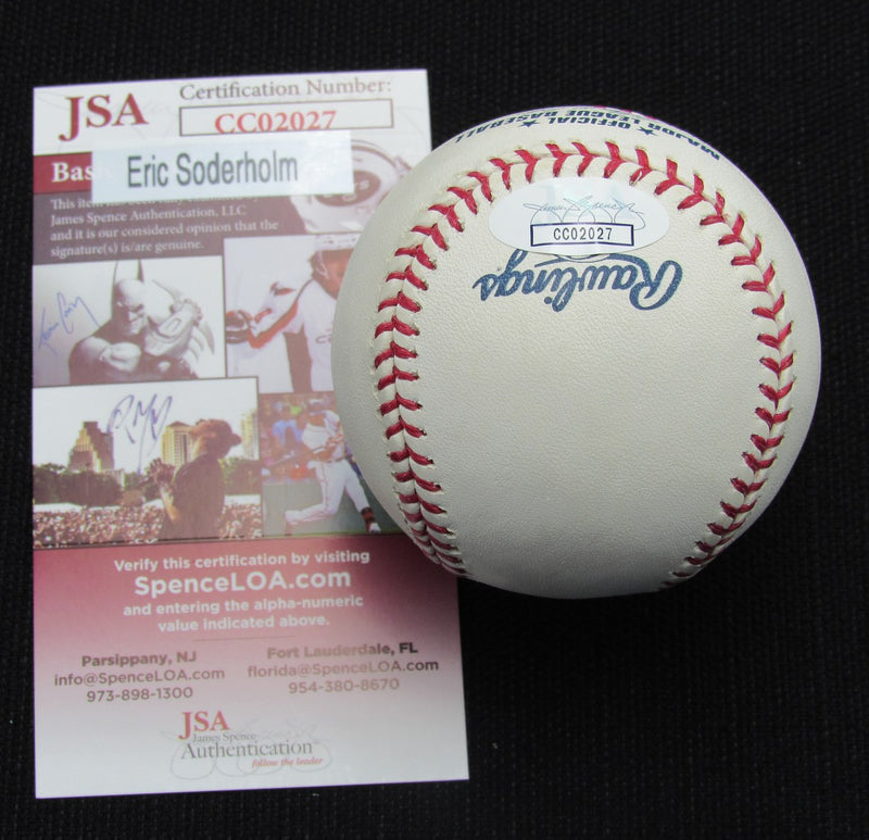 Eric Soderholm Signed/Auto Yankees 100th OML Baseball JSA Inscr  186928