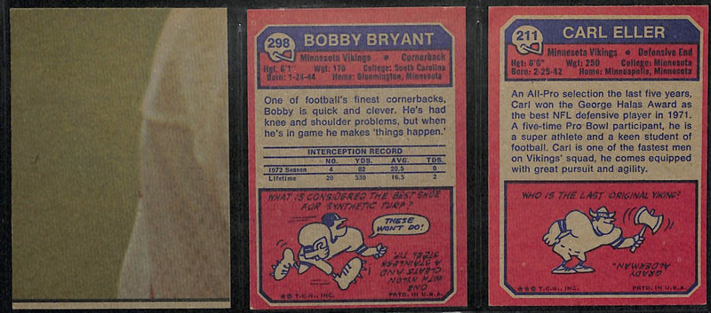 1973 TOPPS Football Minnesota Vikings Complete Team Set 1-21 Cards 189263
