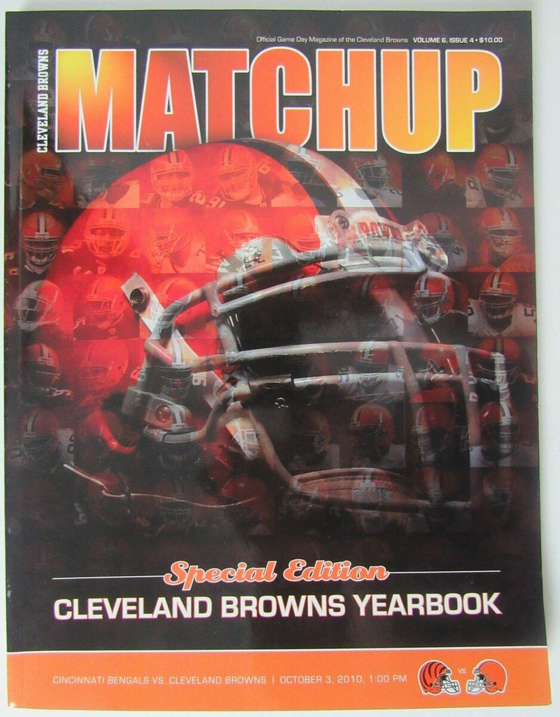 2010 Cleveland Browns  Spec. Edition Yearbook/Gameday 10/3/10 vs. Bengals 146163