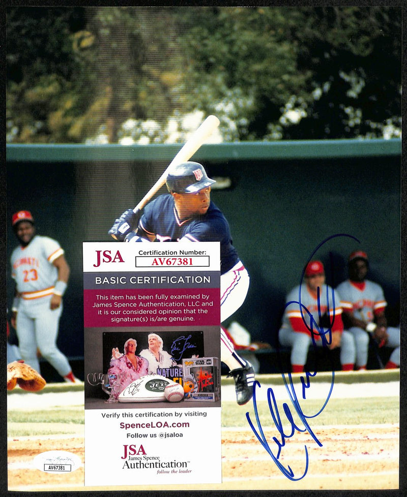 Kirby Puckett HOF Signed/Autographed 8x10 Vintage Photo Twins JSA 191821