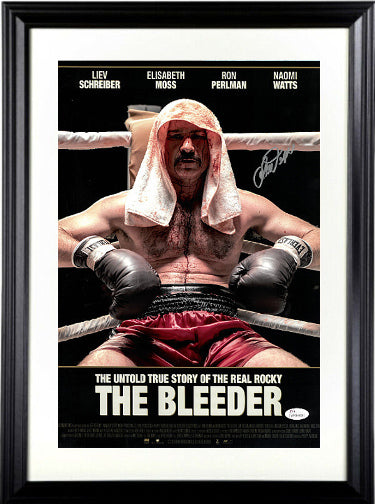 Chuck Wepner signed The Bleeder 11x17 Movie Poster Custom Framing- JSA Hologram (boxing/movie/entertainment)