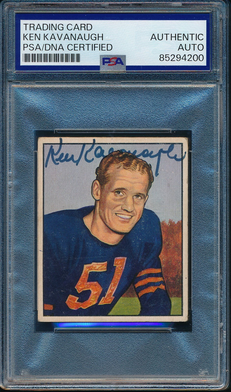 Ken Kavanaugh Signed/Autographed 1950 Bowman Card #137 Chicago Bears PSA/DNA 190592