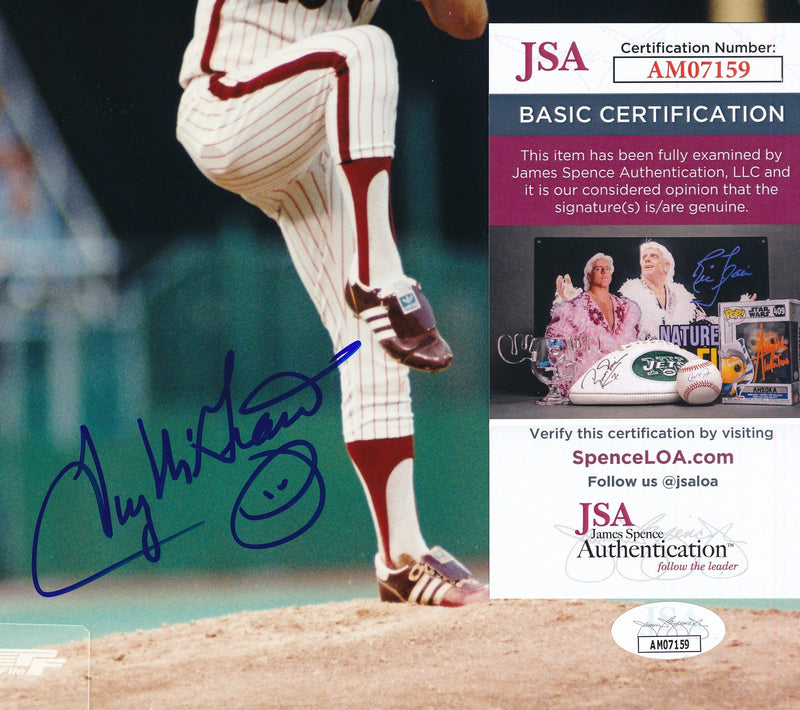 Tug McGraw Autographed 8x10 Photo 1980 Philadelphia Phillies JSA 181942