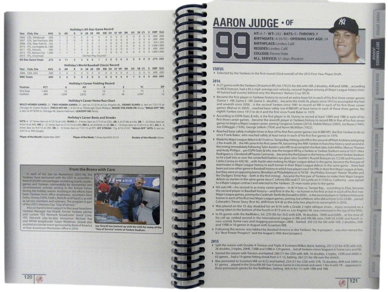 2017 New York Yankees Official Media Guide and Record Book 188008