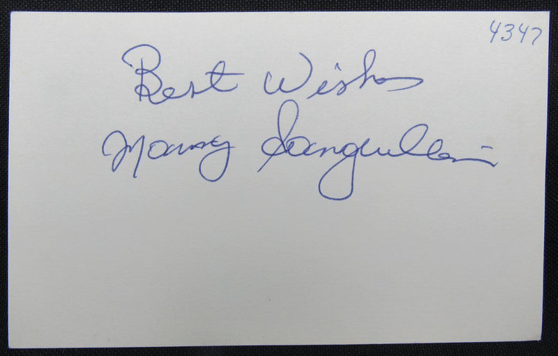 Manny Sanguillen 1967-1980  Pittsburgh Pirates Autographed/Signed 3x5 Index Card