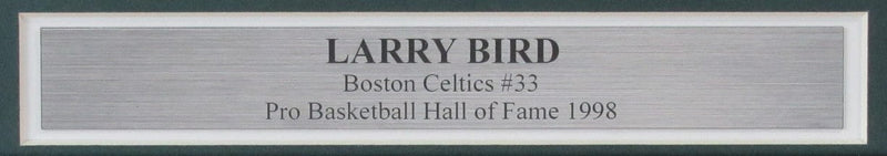 Larry Bird HOF Autographed 8x10 Photo Boston Celtics Framed JSA 184761