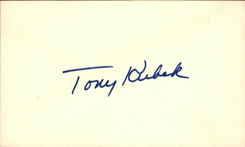 Tony Kubek New York Yankees Signed/Autographed 3x5 Index Card 162458