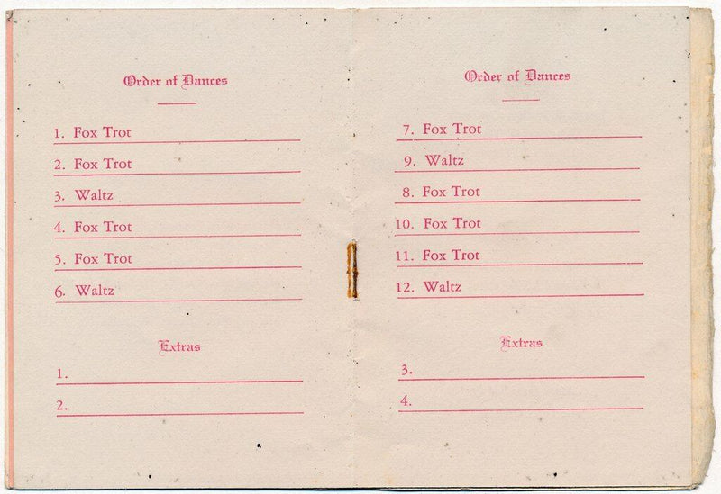 1937 Wentworth Institute Football Dance Vintage Dance Card Program 142160