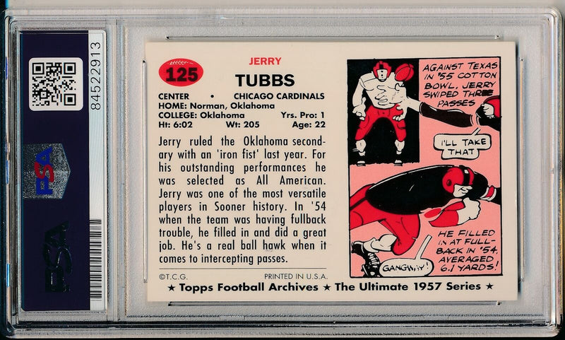 Jerry Tubbs Cardinals Signed/Auto 1994 TOPPS Archives Card #125 PSA/DNA 166241