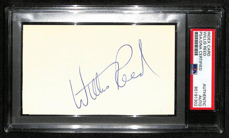 Willis Reed HOF Signed/Auto 3x5 Index Card New York Knicks PSA/DNA 188569