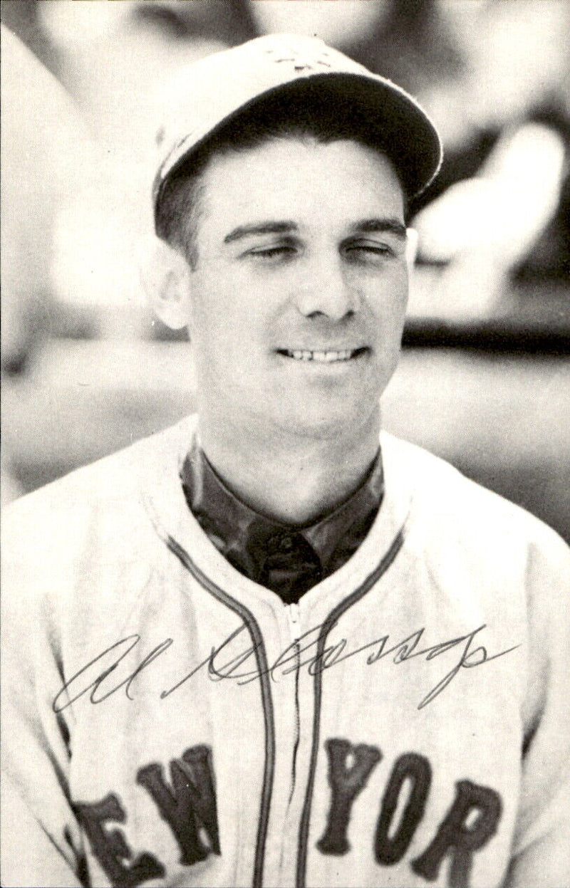 Al Glossop NY Giants d. 1991 Signed/Autographed 3x5  Photo 178294