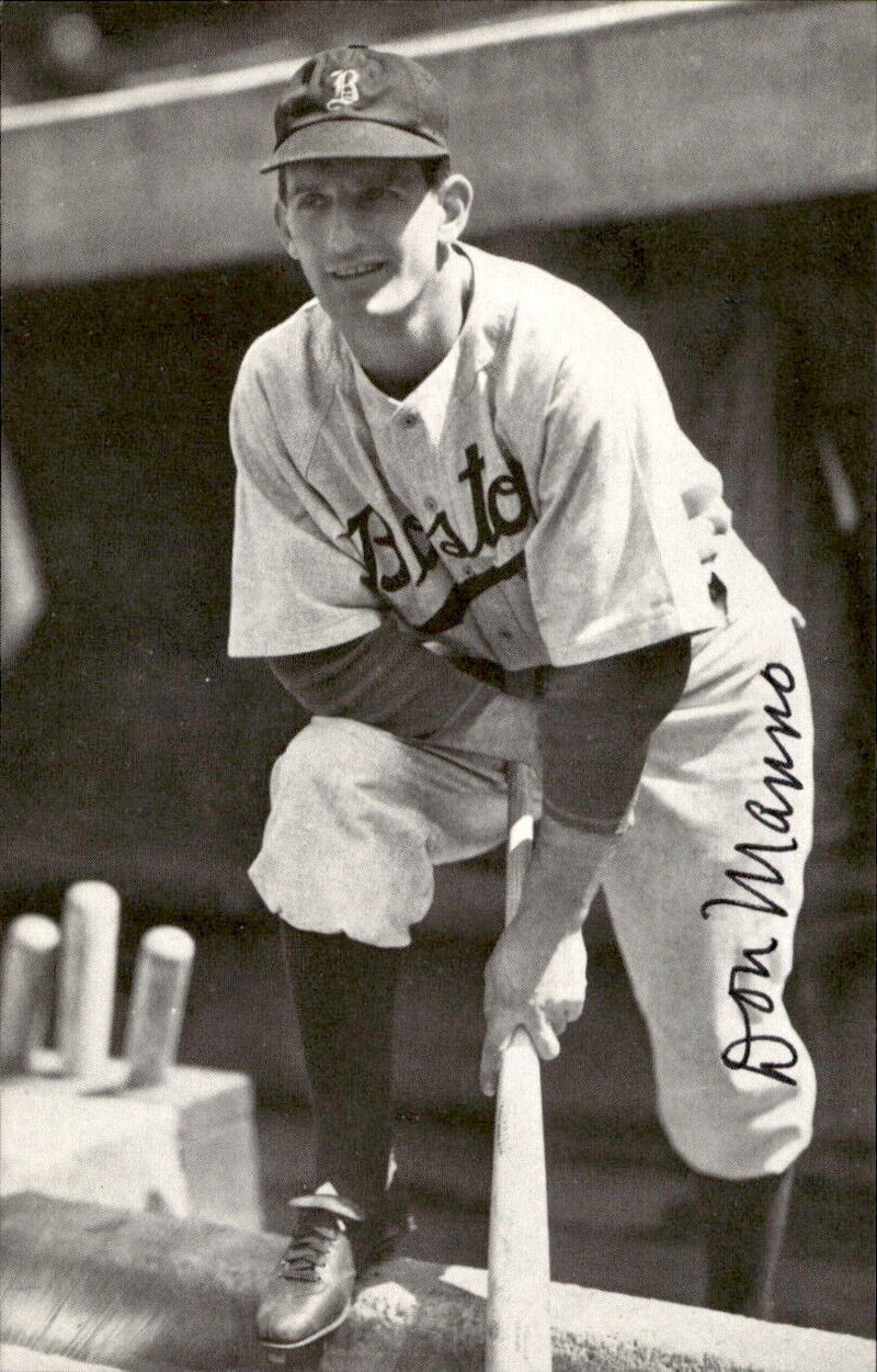 Don Manno Boston Braves d. 1995 Signed/Auto 3x5  Photo 178595