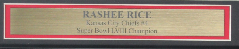 Rashee Rice Signed 8x10 Photo Kansas City Chiefs Framed Beckett 187174