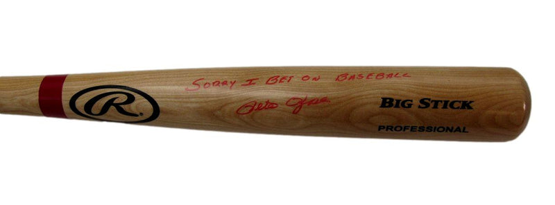 Pete Rose Signed/Inscribed Rawlings Big Stick Bat Cincinnati Reds JSA 192231