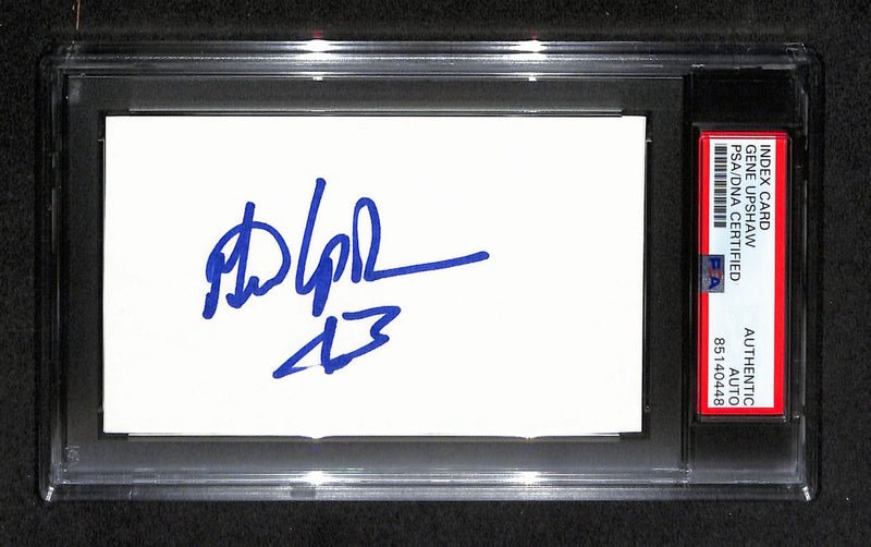 Gene Upshaw  Autographed 3x5 Index Card PSA/DNA 186543