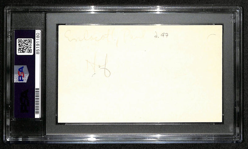 Paul Endacott HOF Signed/Auto 3x5 Index Card University of Kansas PSA/DNA 188599
