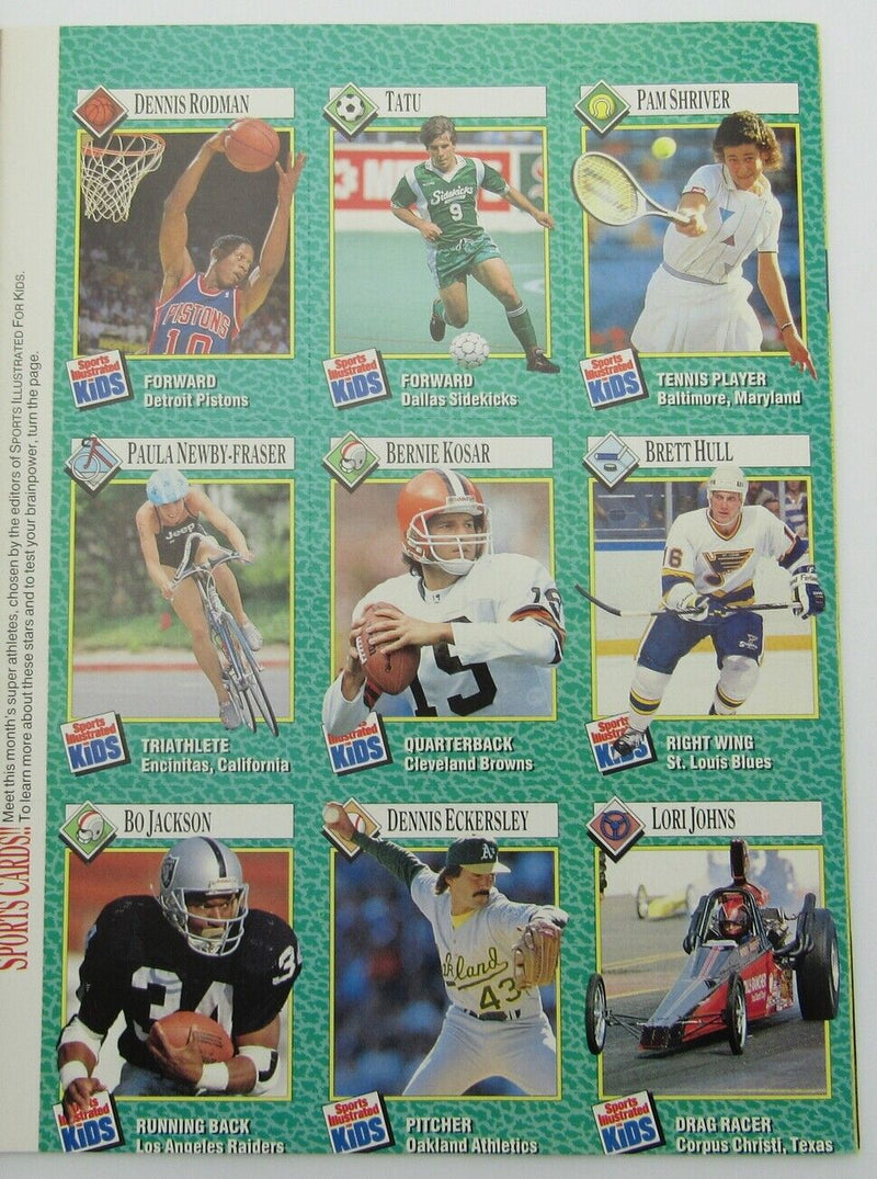 1990 Sports Illustrated for Kids Magazine w/ Bo Jackson Uncut Sheet 159381