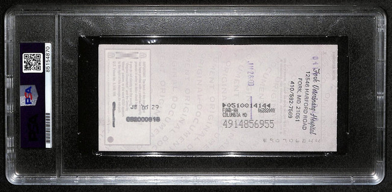 Johnny Unitas HOF Signed/Auto 2000 Bank Check Colts PSA/DNA GEM MT 10 189592