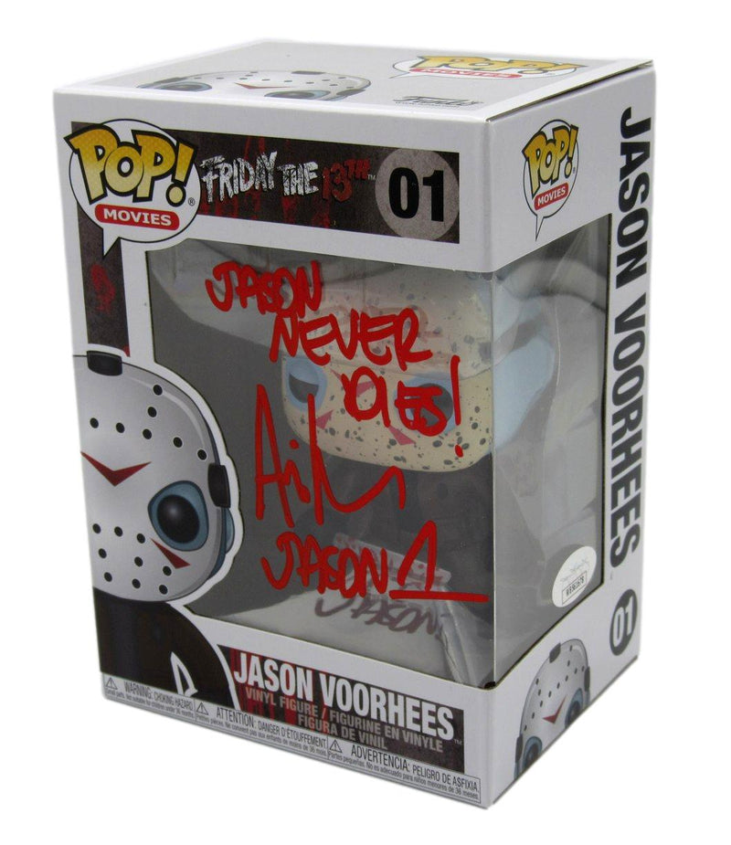 Ari Lehman Signed/Insc Funko Pop! #01 "Friday the 13th" Signed in Red JSA 190710