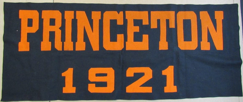 Vintage 1921 Princeton Black 65x27 Felt Banner 182818