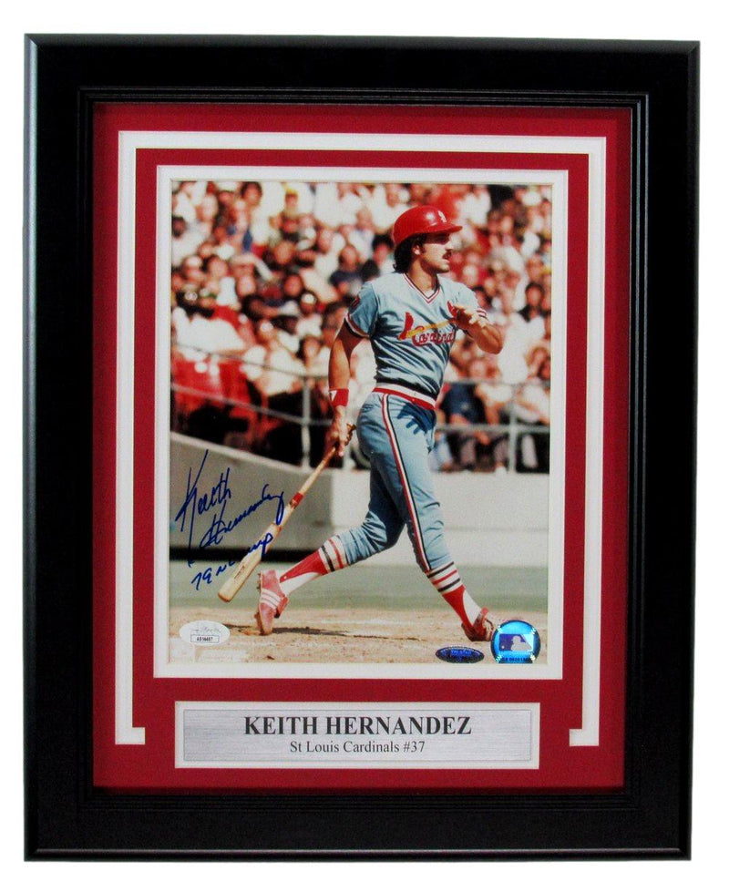 Keith Hernandez Signed/Inscr 8x10 Photo St. Louis Cardinals Framed JSA 187252