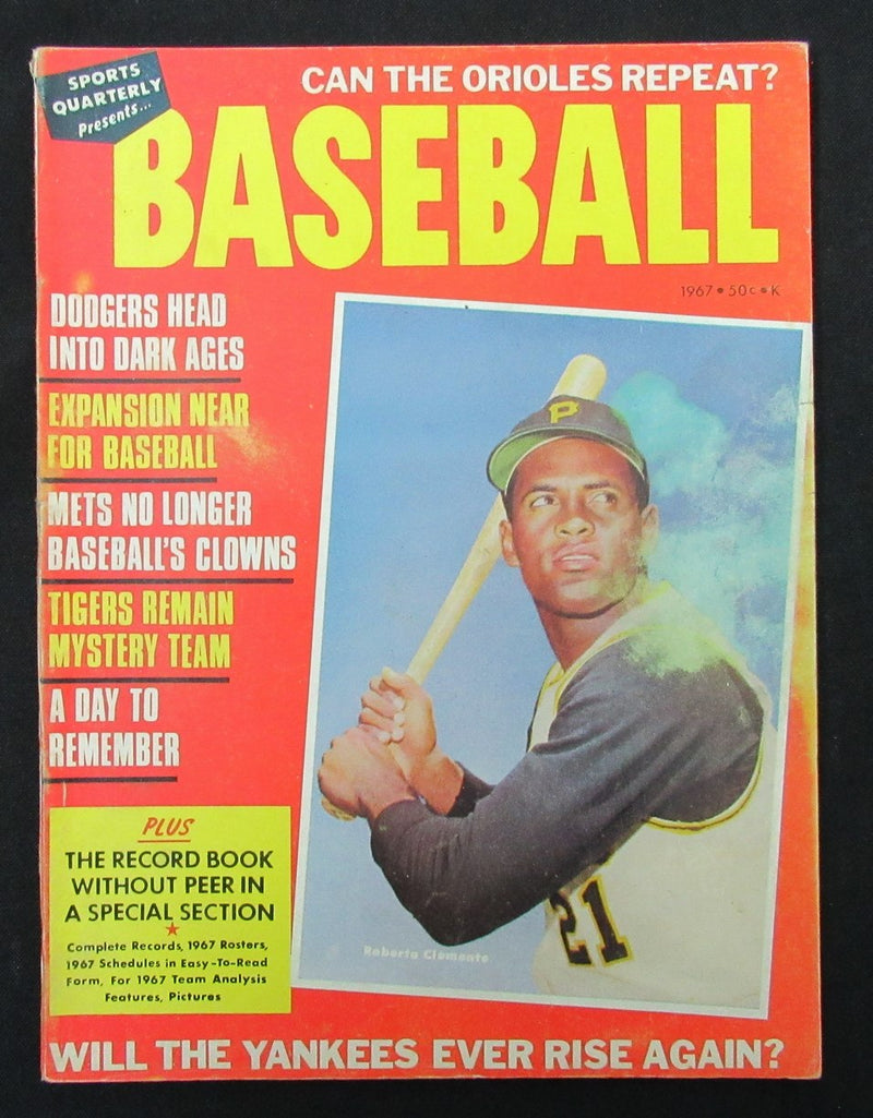 1967 Sports Quarterly Presents Baseball Magazine Roberto Clemente Cover  185565