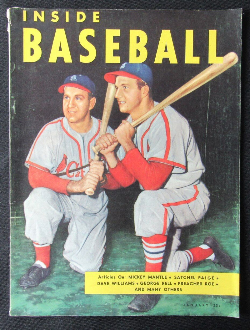 January 1957 Inside Baseball Magazine Stan Musial St. Louis Cardinals 176501