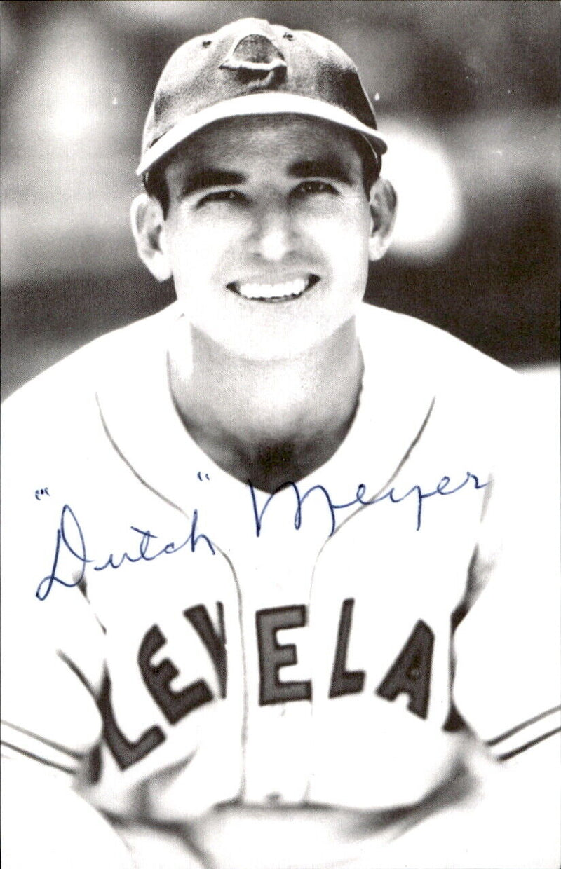 Ditch Meyer Indians d. 2003 Signed/Autographed 3x5  Photo 178634