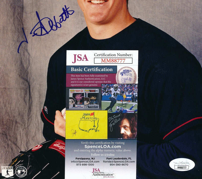 Jim Abbott California Angels Signed/Autographed 8x10 Photo JSA 159919