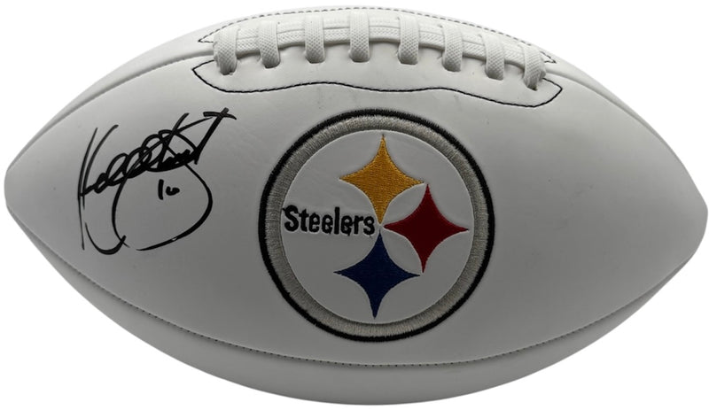 Kordell Stewart signed Pittsburgh Steelers logo football JSA