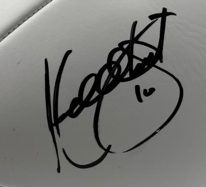 Kordell Stewart autograph close-up signed football