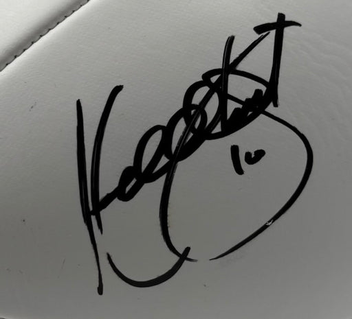Kordell Stewart autograph close-up signed football