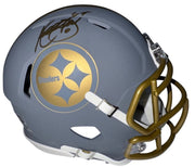 Kordell Stewart signed Pittsburgh Steelers Slate mini helmet side view