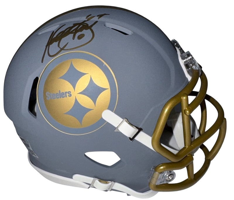 Kordell Stewart signed Pittsburgh Steelers Slate mini helmet side view