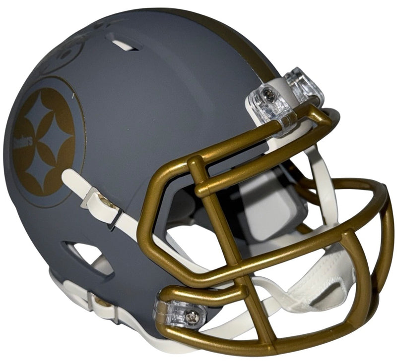 Kordell Stewart Steelers slate mini helmet gold facemask alternate view