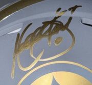 Kordell Stewart autograph close-up Steelers slate mini helmet