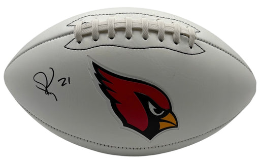 Patrick Peterson signed Arizona Cardinals logo football JSA front autograph