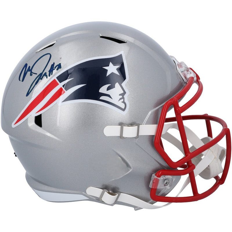 Marcus Jones New England Patriots Autographed Speed Replica Helmet