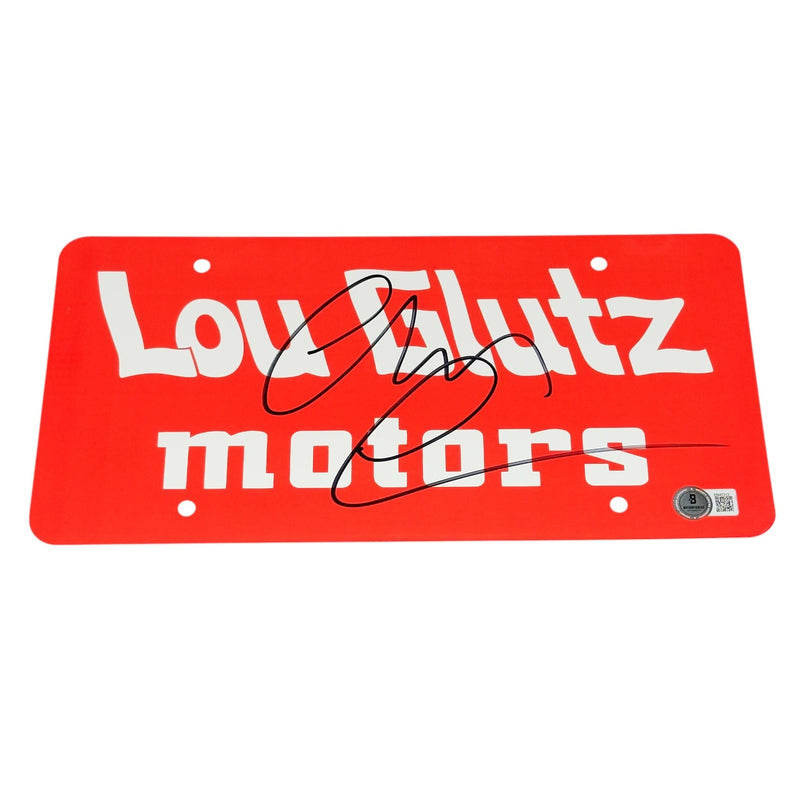 Chevy Chase Signed Lou Glutz Motor License Plate Vacation Autograph Beckett BAS