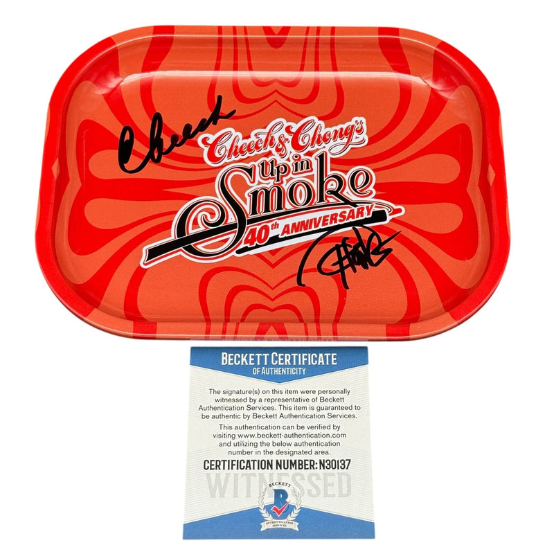 Cheech Marin & Tommy Chong Signed Rolling Tray Up In Smoke Autograph Beckett COA