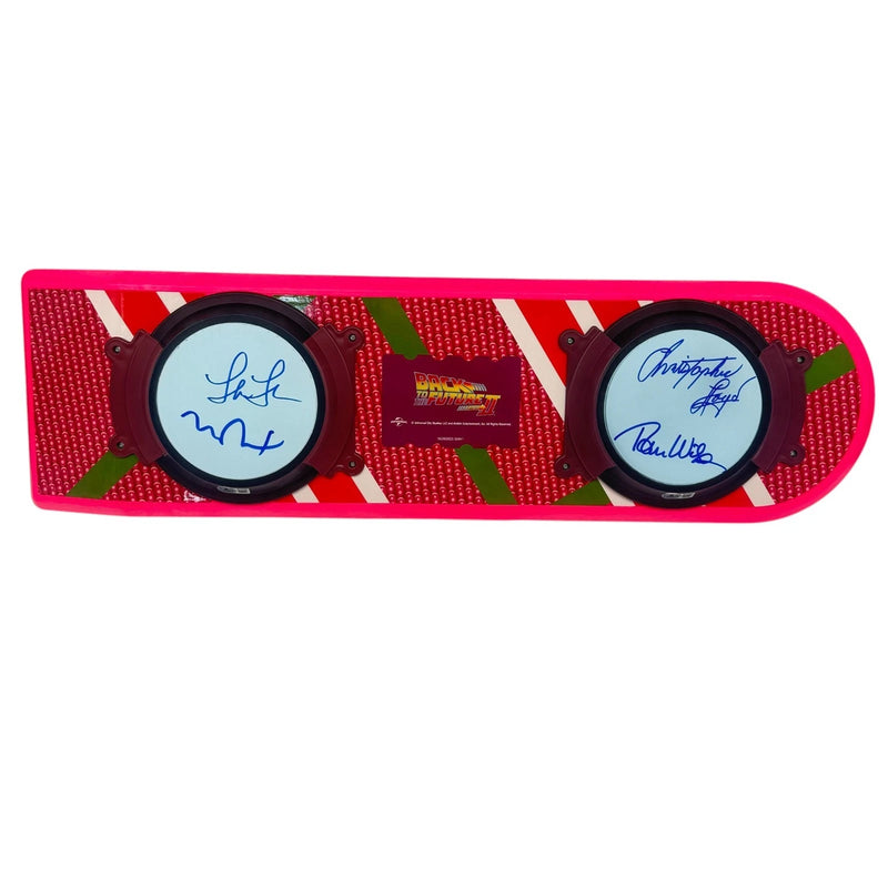 Michael J Fox Christopher Lloyd Thompson Wilson Cast Signed Hoverboard Beckett