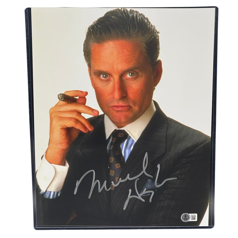 Michael Douglas Signed Gordon Gekko11x14 Photo Autographed Wall Street Beckett!