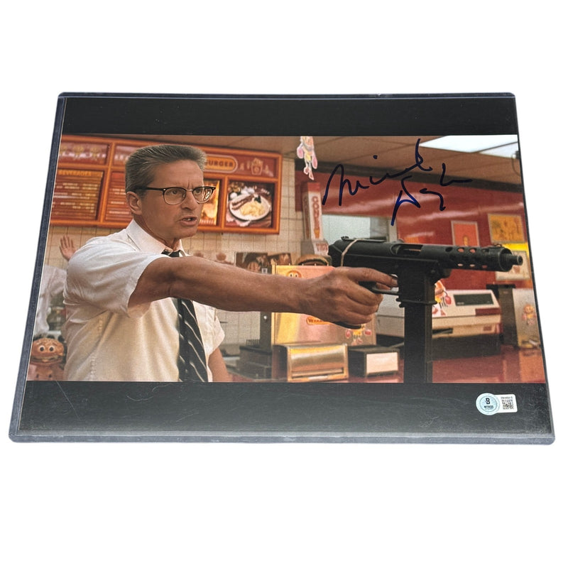 Michael Douglas Signed 11x14 Photo Falling Down Beckett Authentic Autograph!!!